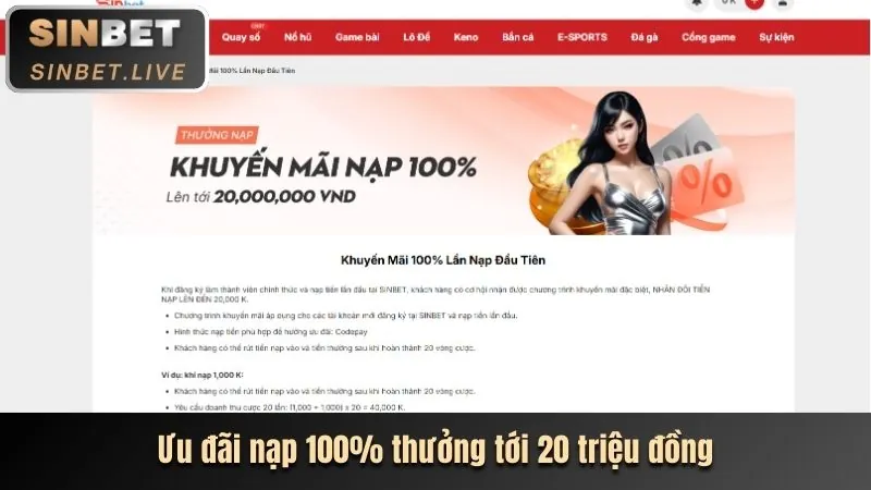 Ưu đãi nạp tiền lần đầu VN88